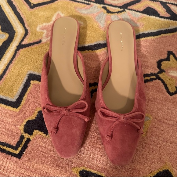 Ann Taylor Suede Ballet Flat Slides - Picture 4 of 8